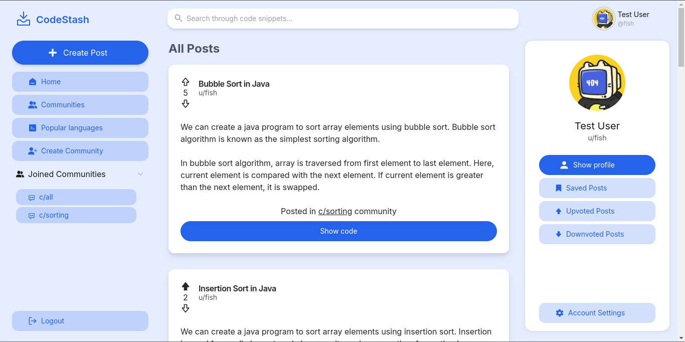 CodeStash preview
